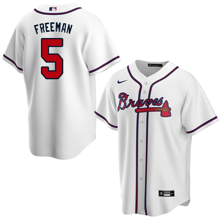 Nike Men #5 Freddie Freeman Atlanta Braves Baseball Jerseys Sale-White